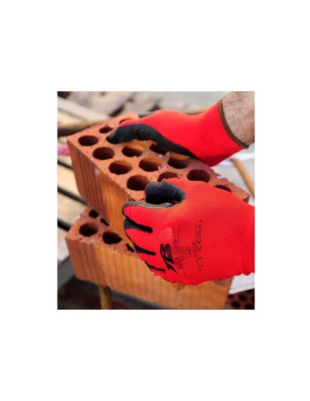 Guante de poliéster y látex mecánico 320P GRIP (10 pares)