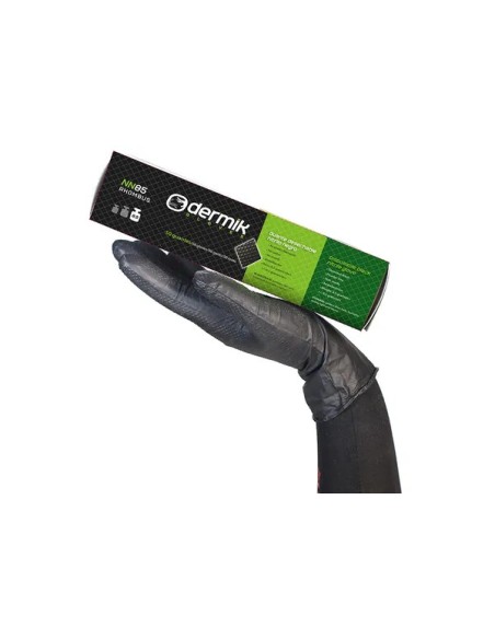 Caja de 1000 Guantes desechables de nitrilo negro diamantado sin polvo Tomas Bodero NN85 D100