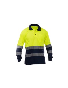 Polo de manga larga de alta visibilidad combinado TOMAS...