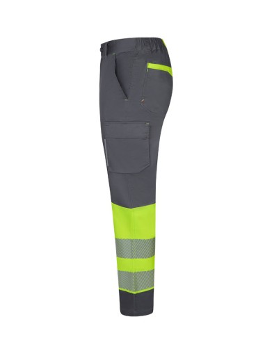 Pantalón stretch reciclado bicolor cinta...