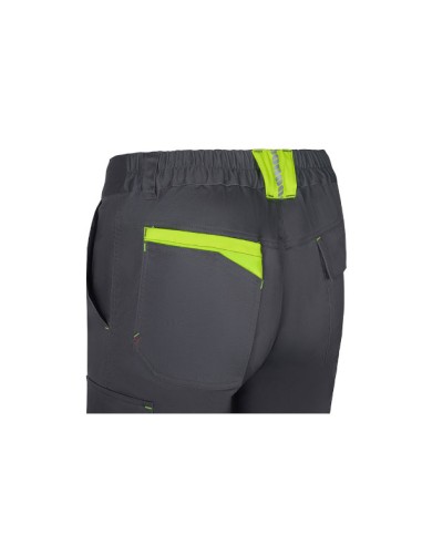 Pantalón stretch reciclado bicolor cinta...