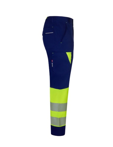 Pantalón stretch reciclado bicolor cinta...