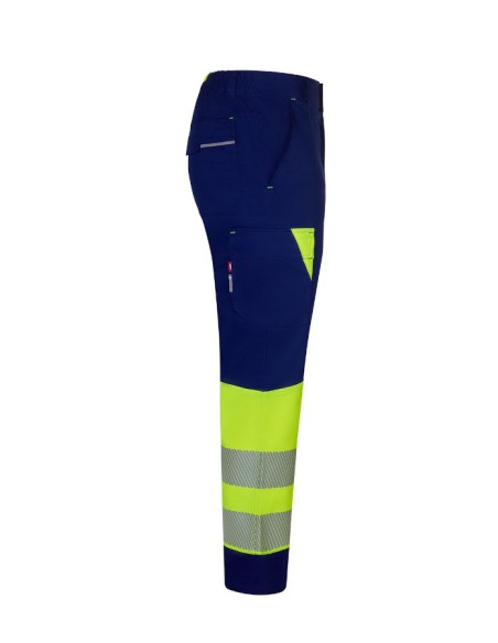 Pantalón stretch reciclado bicolor cinta segmentada mujer VELILLA 303032SW