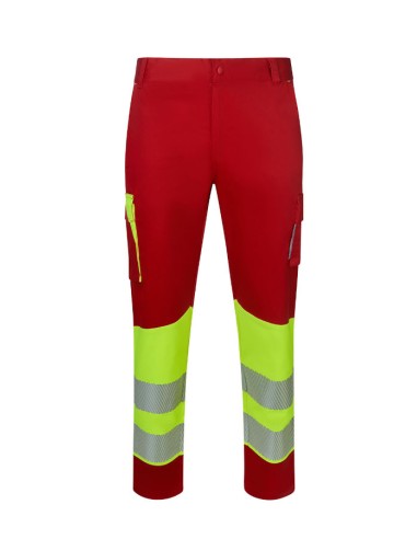 Pantalón stretch reciclado bicolor cinta...