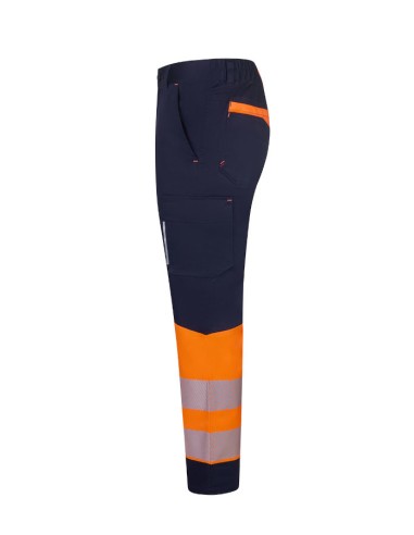 Pantalón stretch reciclado bicolor cinta...