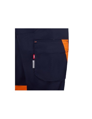 Pantalón stretch reciclado bicolor cinta...