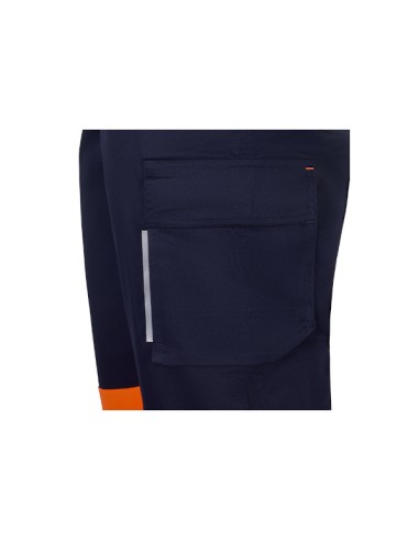 Pantalón stretch reciclado bicolor cinta...