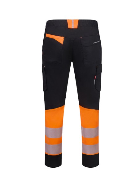 Pantalón stretch reciclado bicolor cinta segmentada mujer VELILLA 303032SW