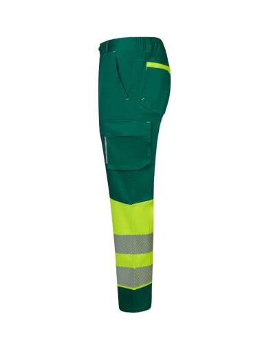 Pantalón stretch reciclado bicolor cinta...