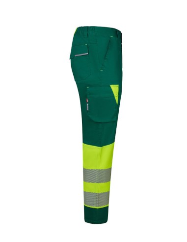 Pantalón stretch reciclado bicolor cinta...