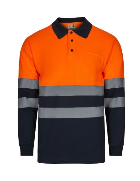 Polo Bicolor Alta Visibilidad Manga Larga Velilla 305507