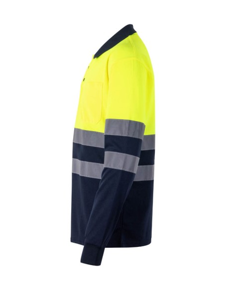 Polo Bicolor Alta Visibilidad Manga Larga Velilla 305507