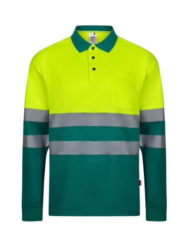 Polo Bicolor Alta Visibilidad Manga Larga...