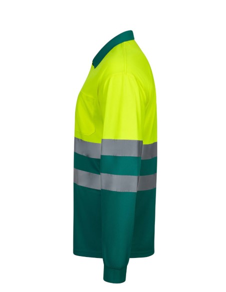 Polo Bicolor Alta Visibilidad Manga Larga Velilla 305507