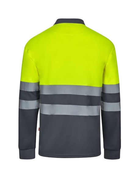 Polo Bicolor Alta Visibilidad Manga Larga Velilla 305507