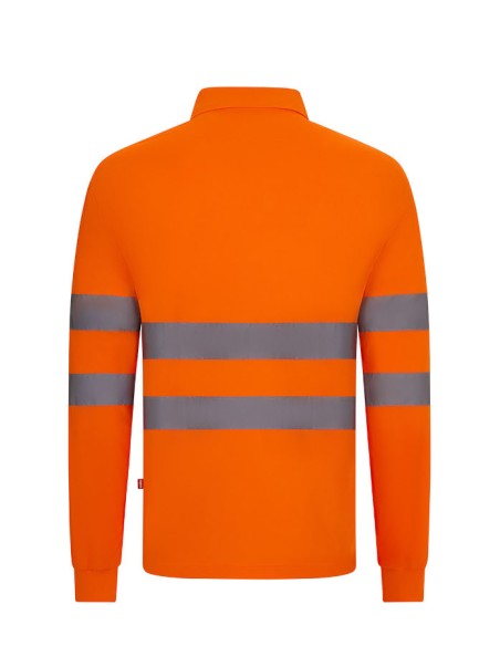 Polo Bicolor de Alta Visibilidad Manga larga Velilla 305511
