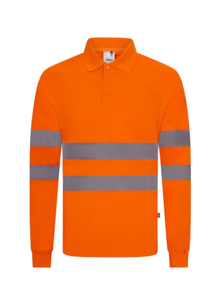 Polo Bicolor de Alta Visibilidad Manga larga Velilla 305511