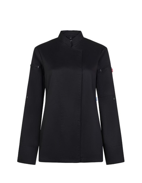 Chaqueta de cocina para mujer Velilla 405211W blanca con tejido Coolmax