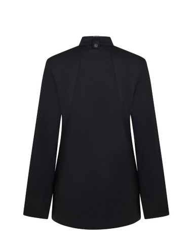 Detalle de la espalda transpirable Coolmax en chaqueta de chef femenina Velilla 405211W