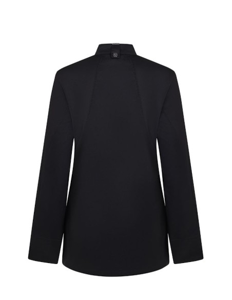 Detalle de la espalda transpirable Coolmax en chaqueta de chef femenina Velilla 405211W