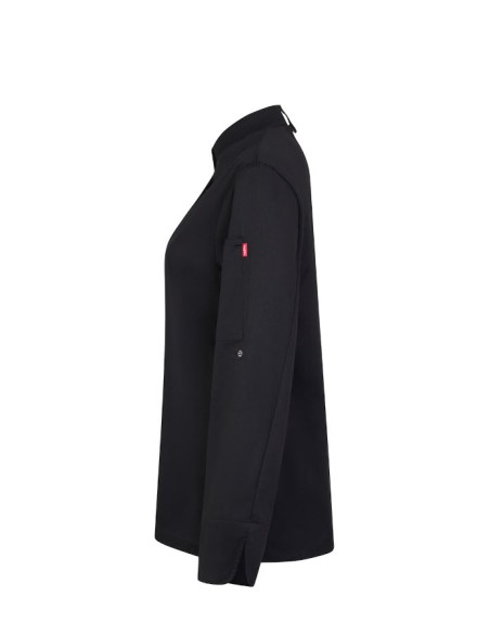 Chaqueta de cocina para mujer Velilla 405211W blanca con tejido Coolmax