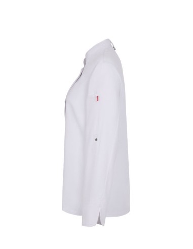 Chaqueta de cocina para mujer Velilla 405211W blanca con tejido Coolmax