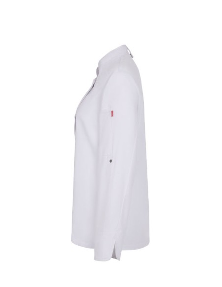 Chaqueta de cocina para mujer Velilla 405211W blanca con tejido Coolmax