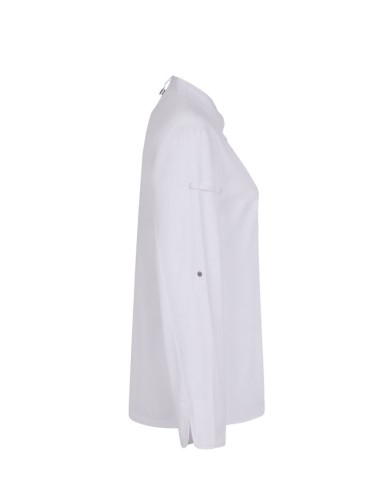 Chaqueta de cocina para mujer Velilla 405211W blanca con tejido Coolmax