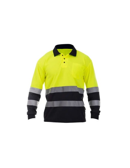 Polo de manga larga de alta visibilidad combinado TOMAS BODERO OCEAN HV POLO LS BEE WORK