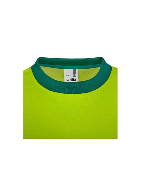 Camiseta Alta Visibilidad Velilla 305619 Bicolor Manga Larga - Algodón