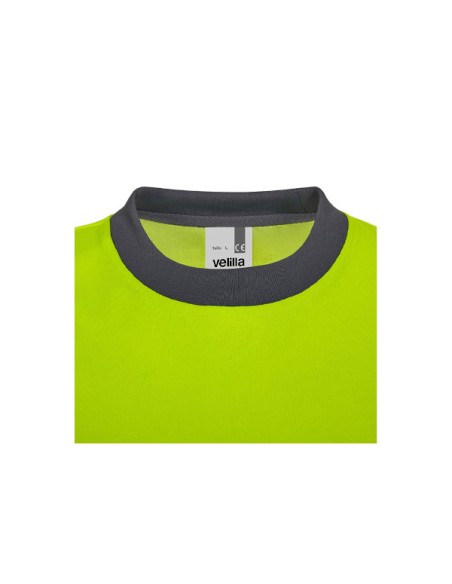 Camiseta Alta Visibilidad Velilla 305619 Bicolor Manga Larga - Algodón