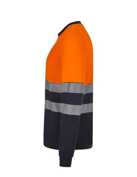 Camiseta Alta Visibilidad Velilla 305619 Bicolor Manga Larga - Algodón
