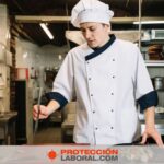 chef con chaqueta de cocinero