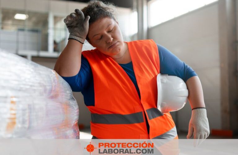 Trabajador con golpe de calor