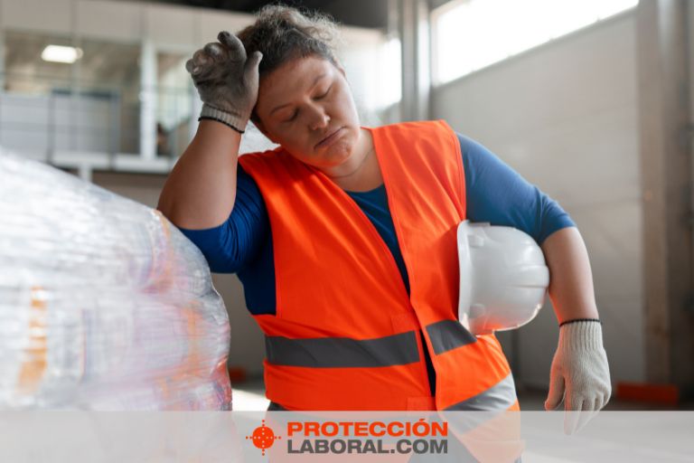 Trabajador con golpe de calor